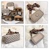 Bolsas de Câmera Cuidadosamente Selecionadas, Tendências de Moda Europeias e Americanas Transfronteiriças, Bolsas Quadradas Pequenas Estampadas com Cruz, Alças de Ombro Largas, Bolsas Femininas, Bolsas Transversais