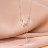 Gargantilla ajustable de moda con mariposa, destellos de diamantes y flores, collar con personalidad