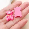 Pingentes de Resina Misturados Cor Vermelho Rosa, Dinossauro, Urso, Sobremesa, Acessórios de Frutas, Acessórios para Chaveiro Pulseira DIY