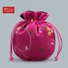 10Yjgz Saquinho Bordado com Cordão de Frutas Arredondadas Bolsa para Joias Bolsa para Brinquedos Bolsa de Noz Bolsa para Contas Budistas Leidezhu