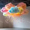 Adereços de Decoração de Nuvem de Algodão Colorida Enfeites Suspensos de Nuvem Branca Simulada Display de Janela de Jardim de Infância Layout de Loja Escolar de Shopping
