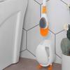 Pato Buzo Cepillo para Inodoro Tecnología Negra Colgante de Pared Silicona Lana Suave Hogareño Estilo Japonés Desagüe Sin Ángulos Muertos Desodorante Cepillo para Inodoro