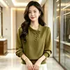 Camisa de Otoño al por Mayor para Mujer Holgada Elegante Rejuvenecedora Adelgazante Versátil Temperamento