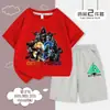 Conjunto de Dos Piezas de Ropa Infantil de Verano Transpirable con Mangas Cortas y Shorts, para Niños y Niñas, del Juego de Tiro Delta Action