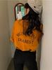 Blusa Casual Solta Estilo Influenciador Tendência Coreana para Mulheres Verão 2026 Manga Curta Gola Redonda Estampada Camiseta para Mulheres