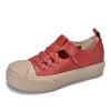 [9.9kg Pares, Disponible] Zapatos de Mujer Verano Nuevos Huecos Velcro de Caña Baja Zapatos Hechos a Mano
