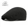 Estilo Nuevo de Primavera Simple Clásico Boinas de Lino Imitación Gorra de Béisbol Retro Británica Versátil Casual para Hombres y Mujeres