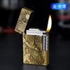 Mf891 Nuevo Encendedor Inflable de Llama Abierta con Rueda de Molienda Langsheng Encendedor de Metal Retro Personalizado Grabado al por Mayor