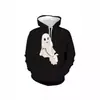 2024 Transfronterizo Nuevo Estampado de Halloween Alrededor de Hombres y Mujeres Manga Larga Casual Moda Deportiva Sudadera con Capucha Divertida Suéter