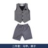 Conjunto de Verão Novo para Meninos com Colete e Shorts de Duas Peças Fantasia Infantil Cor Sólida Participação em Discurso de Estudante Apresentação de Coro