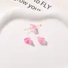 Sinos de vento de vidro flor contas soltas lírio ornamentos para penteado adesivos brincos de tarraxa diy brincos grampos de cabelo acessórios de cabelo acessórios para corrente de celular
