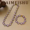 Collar de flor de esmalte azul exquisito versátil de moda retro ins europeo y americano con una cadena para la clavícula de sensación de lujo ligero y alta gama