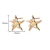 Pendientes Populares de Estrella de Mar Transfronterizos para Mujer, Circonita Microincrustada, Personalizados, Sencillos, Compactos, Versátiles, Elegantes, Pendientes de Lujo Ligero