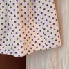 Conjunto de Outono Super Bonito para Creche Infantil Ningli Novo Cardigan Suéter Vazado para Bebê Calça Longa de Bolinhas