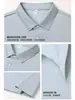 [Estiramiento Modal] Camisa Polo de Manga Larga para Hombre, Top Antibacterial 10A para Negocios Casual, Nueva Colección de Otoño, Camiseta con Cuello