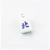 Pingente mini mahjong de resina acessório DIY, amuleto da sorte simulado vermelho "Meio Vermelho", material para brincos e colares