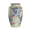 Nuevo Jarrón de Cerámica Estilo Chino para Arreglo Floral, Jarrón de Porcelana Azul y Blanca Vintage de Gama Alta para Recibidor, Adorno de Cerámica