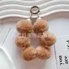 Nueva cadena colgante de pompón colorido de felpa, decoración para funda de teléfono, accesorio de anillo de resorte pintado creativo, decoración para bolso de mujer