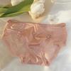 Puro francês cetim oco renda malha respirável estilo feminino cuecas sexy gelo seda primavera e verão cuecas para as mulheres