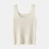 Camisola de Lana Fina para Mujer, Chaleco Exterior Texturizado, Top Versátil y de Diseño Elegante para Primavera y Verano
