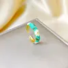 Anillo Ladrillo de Diseño Nicho de Alta Gama Lujo Accesible para Mujer Moda Europea y Americana Creativo Zirconia Chapado en Oro Anillo Abierto Ajustable