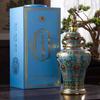 Garrafa de Vinho de Cerâmica Jingdezhen 2,5kg Embalada com Riqueza Binaural e Cenário de Imitação Mantang Ornamento Azul Tailandês Jarra de Vinho Garrafa de Vinho Selada Estilo Popular