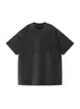 Camiseta básica de manga corta, algodón 100% de peso pesado 180g, color liso para hombre, hombro caído, corte holgado, estilo oversized, unisex