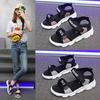 Sandalias Deportivas 2024 Nuevas de Verano para Mujer Celebridad de Internet de Fondo Plano Estudiante Casual Zapatos de Playa Suela Suave Ligeras Ins Tendencia