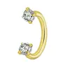Joyería de Plata con Circonita Cruzada Europea y Americana para Nariz, Accesorios Populares de Lujo Ligero para Nariz en Amazon, Acero Inoxidable Venta al por Mayor de Comercio Exterior para Mujeres