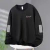 Sudadera para hombre, nuevo modelo primavera y otoño 2025, cuello redondo, corte holgado, top de otoño sin capucha, chaqueta de manga larga para adolescentes