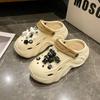 Sandalias de verano para mujer, con agujeros, estilo exterior, sin cordones, suela gruesa, antideslizantes, con punta cerrada, para playa, 2024