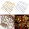 Peine pequeño de metal ojo de caballo, pasador de disfraz semiacabado, accesorio para el cabello de novia, peine invertido, peine de metal de 8 dientes