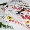 Papel Hamburguesa Papel Resistente a la Grasa Papel Desechable para Envolver Bolas de Arroz Rollos de Pollo Papel para Envolver Burritos Comercial Bandeja de Papel para Alimentos Se Puede Personalizar