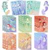 8 La Sirenita Dibujos Animados Infantiles Rompecabezas Interactivo Padre-Hijo Rompecabezas Diario de Mano Pegatina Facial DIY Impermeable