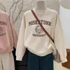 Sudadera Casual Suelta de Cuello Redondo Estilo Americano para Mujer Otoño e Invierno, Estilo Primavera y Otoño 2026, Top Súper Elegante de Manga Larga