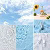 Adereços de Foto de Praia em Miniatura Mini Cenário Construção Estilo Férias de Verão na Praia Janela de Exibição com Fundo de Coqueiro