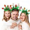 Navidad Dibujos Animados Muñeco de Nieve Reno Diadema de Rayas de Colores Decoración para Fiestas Infantiles Copo de Nieve Diadema de Gorro de Navidad