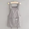 Delantal corto de verano ultradelgado para comer, trabajo, floristería, cocina, uso doméstico, con diseño fresco y logo impreso