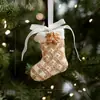 Novos Produtos Transfronteiriços Meias com Sino Tridimensional Cavalo Vermelho Pingente de Resina Enfeites de Árvore de Natal Decoração de Feriado Presentes