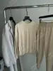 Liquidación 95% de Descuento Suéter de Algodón Cachemir Importado de Color Contrastante Súper Suave y Conjunto de Pantalones Casuales