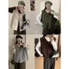 Chaleco de Punto Cardigan de Cuello Redondo Estilo Coreano Simple con Dos Botones para Mujer Otoño Invierno Nuevo Holgado Versátil Chaleco Suéter
