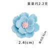 DIY Resina Doble Capa Estéreo Flor de Durazno Jazmín Hecho a Mano Horquilla Taza de Agua Carcasa para Teléfono Móvil Marco de Fotos Imán para Refrigerador Accesorios Lote