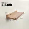 Estante de Pared de Madera Maciza para Sala de Estar, Comedor, Dormitorio, Estante Decorativo para Pared de Fondo Montado en la Pared, Estante Recto para Uñas
