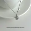 Design de Nicho Simples e Estiloso com um Toque Único de Luxo, Colar de Pérolas Saco da Sorte Totalmente Cravejado, Luxo Leve, Corrente de Clavícula Personalizada e Versátil