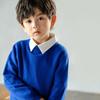Suéter de lana 100 tejido camisa básica para niños y niñas suéter de cuello redondo medio pullover bebé color liso suéter para niños grandes