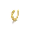 Clip para Oreja de Circonita Super Brillante con Diamantes Completos para el Bienestar de la Mujer Pendientes de Clip para Oreja de Moda Cruzada de Onda Europea y Americana de Lujo Ligero
