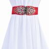 Nueva Moda Versátil Cinturón Elástico Vintage para Mujer Ancho Cubre Cintura Decorativo Camisa Vestido Suéter