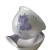 Taza Cerámica Alta con Degradado Morado Pintada a Mano con Diseño de Pez de Cabeza Gorda, Juego de Té de Alta Gama, Taza de Té Personal para Mujeres