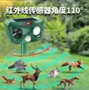 Repelente de Animais Popular Transfronteiriço Alimentado por Energia Solar, Dissuasor Ultrassônico para Gatos e Cachorros, Repelente de Pássaros e Insetos, Repelente de Animais Transfronteiriço Alimentado por Energia Solar