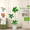 Planta Artificial Verde Grande Black Diamond Árbol de Goma Planta en Maceta de Interior para Sala de Estar Decoración de Planta de Árbol Imitación de Lujo Ligero de Gama Alta